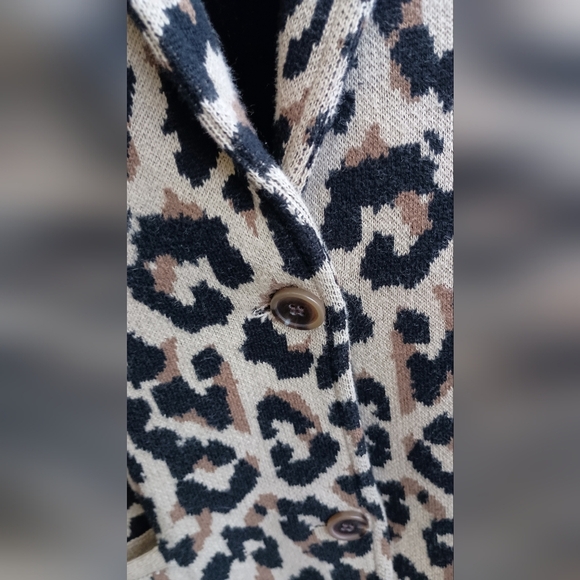 JCrew Leopard Print Women's Sweater Blazer/Cardigan_Med - Picture 4 of 7